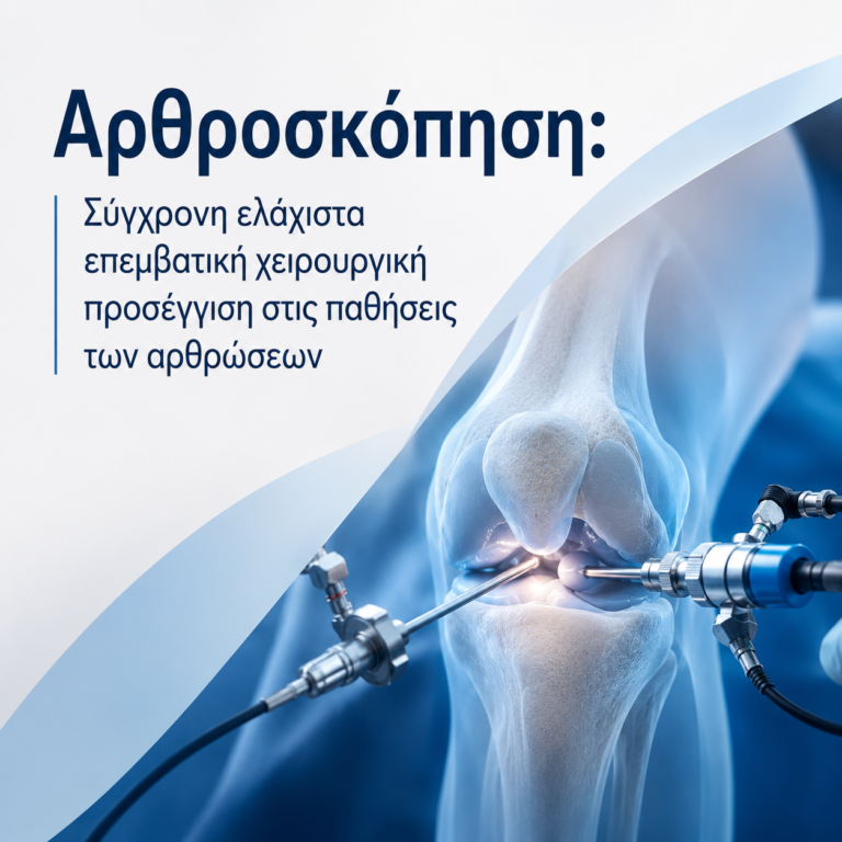 Αρθροσκόπηση: Σύγχρονη ελάχιστα επεμβατική χειρουργική προσέγγιση στις παθήσεις των αρθρώσεων